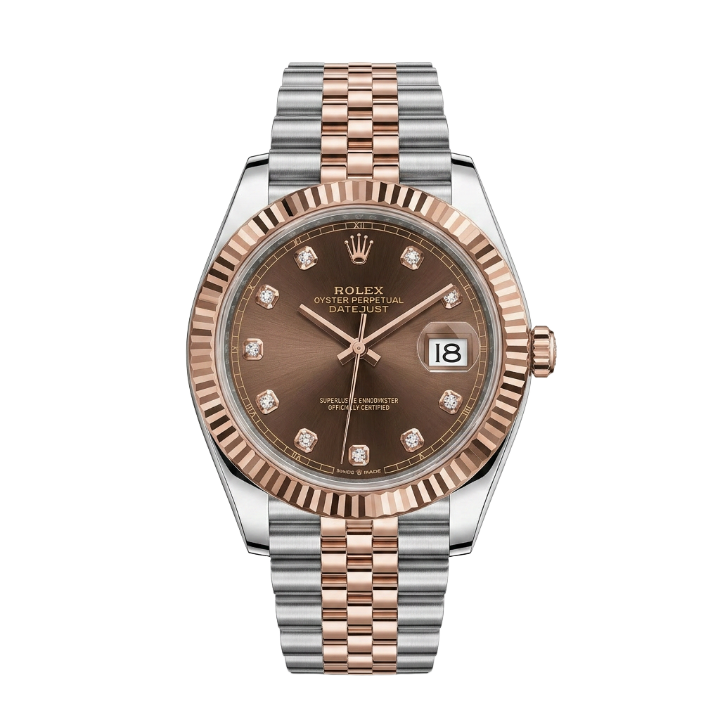 Rolex — Rolex Datejust 41 Rolesor — Chocolat Diamants