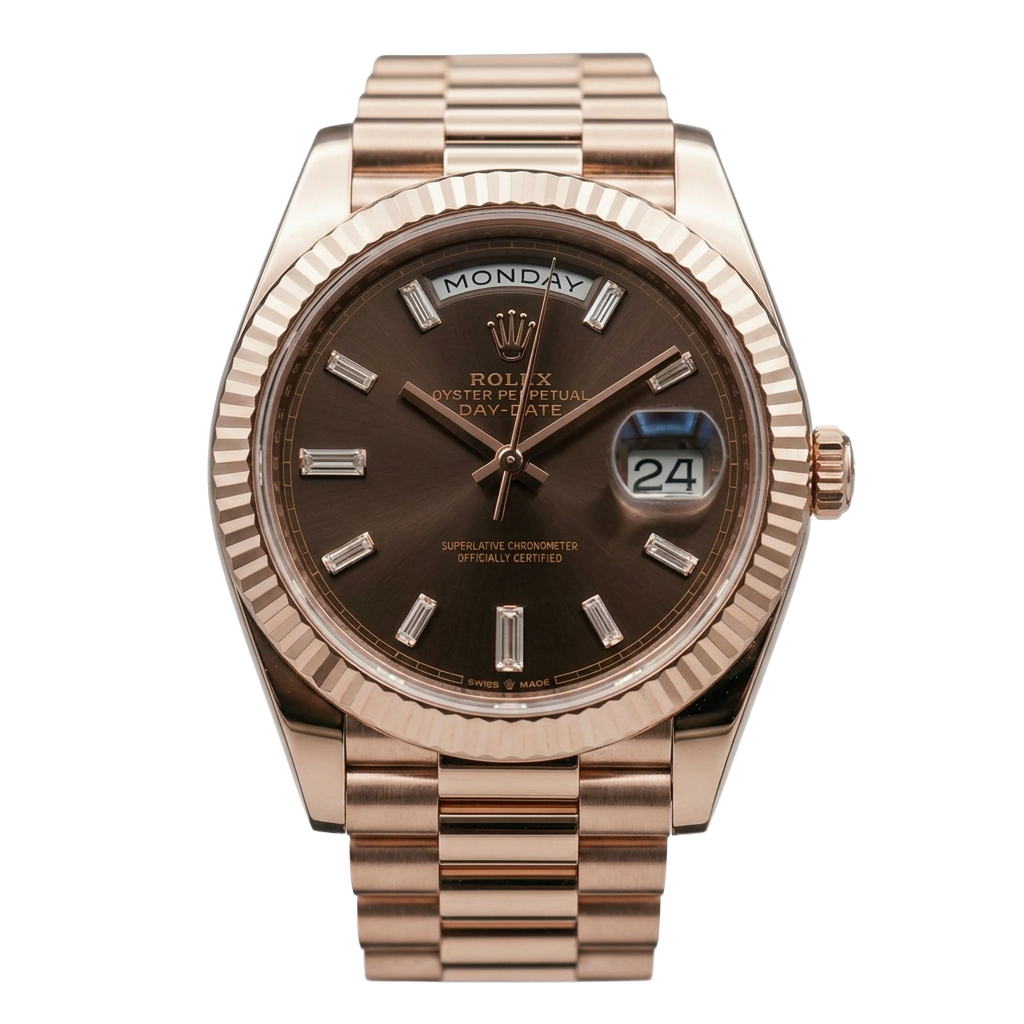 Rolex — Rolex Day-Date Or Rose — Chocolat